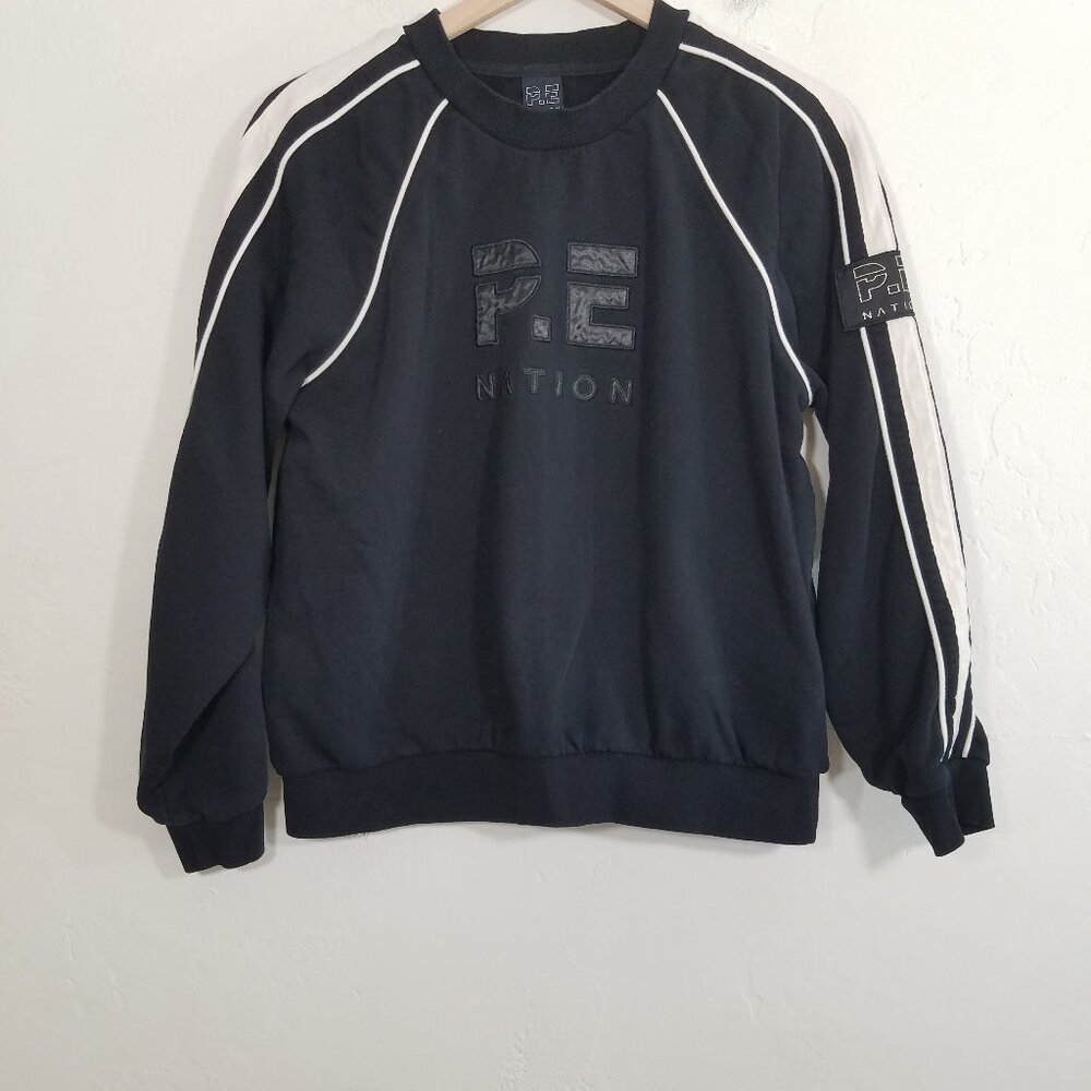 P.E Nation Organic Cotton Sweatshirt Long‎ Sleeve Black Size M